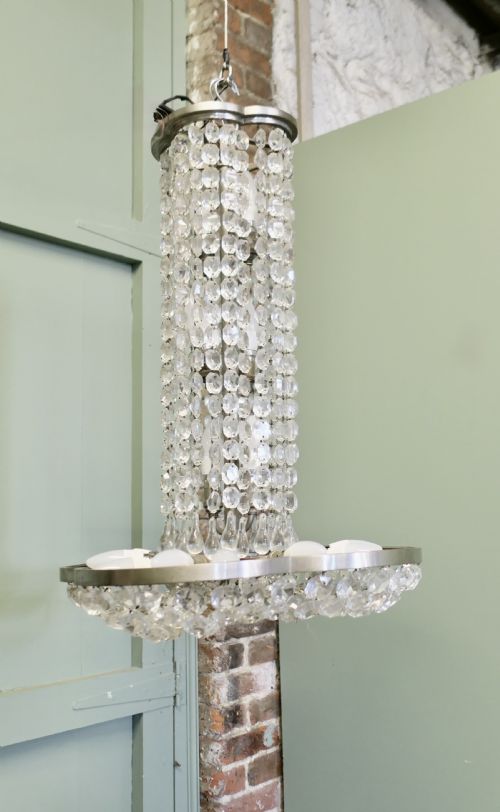 VERY LARGE FRENCH EMPIRE STYLE ART DECO CHANDELIER - ADDITIONAL PHOTO 5