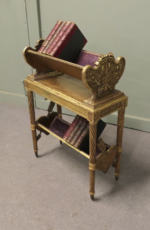 ITALIAN ROCOCO 2 TIER GOLD BOOK TROUGH - ADDITIONAL PHOTO 1
