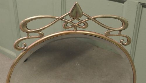 A SUPERB ART NOUVEAU MIRROR FIRE SCREEN - ADDITIONAL PHOTO 3