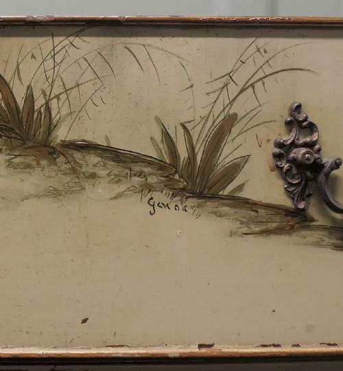 A CHARMING SHABBY CHINOISERIE CHEST ON CHEST SIGNED - ADDITIONAL PHOTO 4