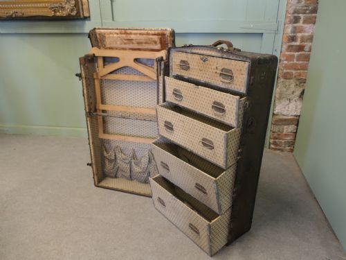FITTED AMERICAN STEAMER TRUNK OR CABIN WARDROBE BY SEAWARD - ADDITIONAL PHOTO 3