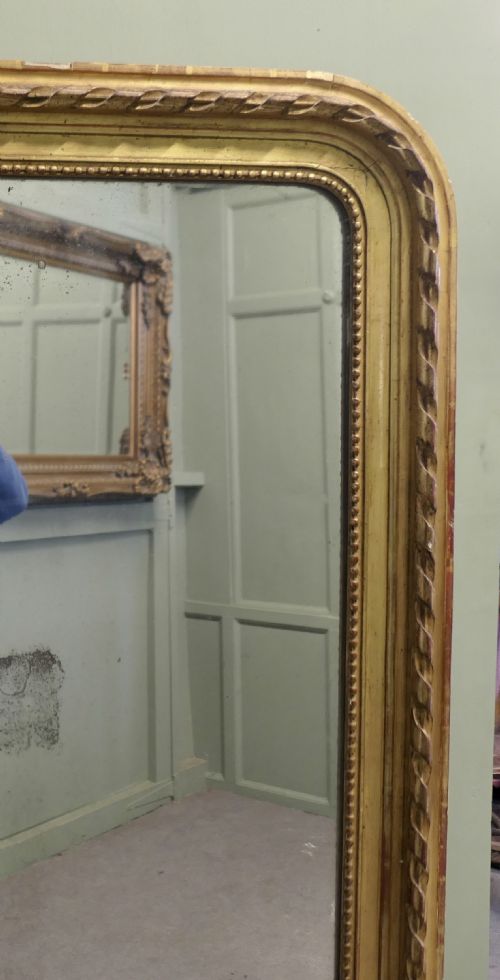 LARGE FRENCH 19TH CENTURY LOUIS PHILIPPE GILT MIRROR - ADDITIONAL PHOTO 5