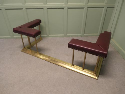 ART DECO BRASS CLUB FENDER FIRESIDE BENCH - ADDITIONAL PHOTO 2