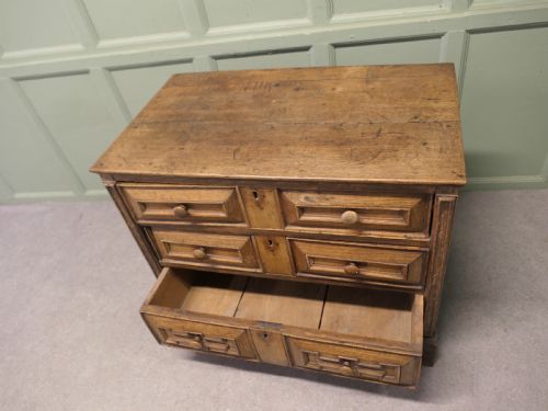 17TH CENTURY OAK 3 DRAWER CHEST OF DRAWERS - ADDITIONAL PHOTO 3