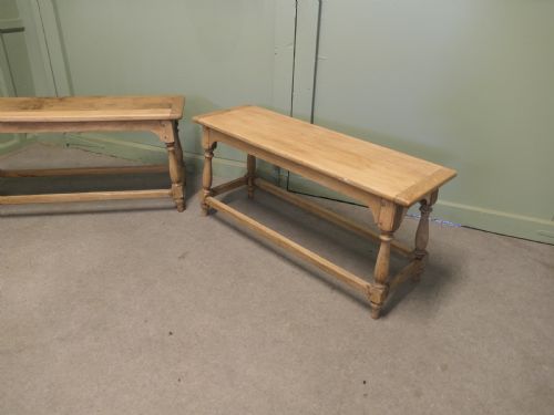 A PAIR OF BLEACHED OAK JOINT BENCHES - ADDITIONAL PHOTO 5