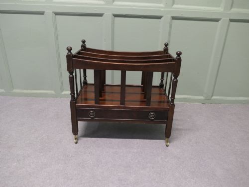 ENGLISH WALNUT CANTERBURY MAGAZINE STAND - ADDITIONAL PHOTO 5
