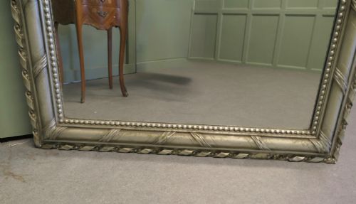 6FT TALL FRENCH SILVER GILT LOUIS PHILIPPE WALL MIRROR - ADDITIONAL PHOTO 2