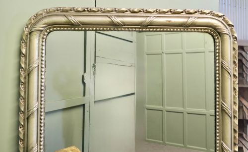 6FT TALL FRENCH SILVER GILT LOUIS PHILIPPE WALL MIRROR - ADDITIONAL PHOTO 5