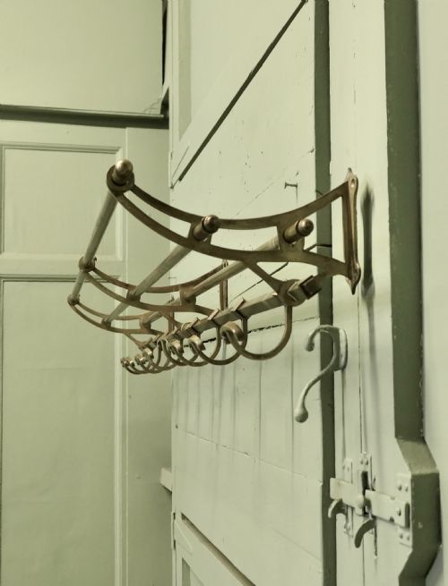 5FT LONG FRENCH ART DECO BRASS HAT AND COAT RACK - ADDITIONAL PHOTO 2