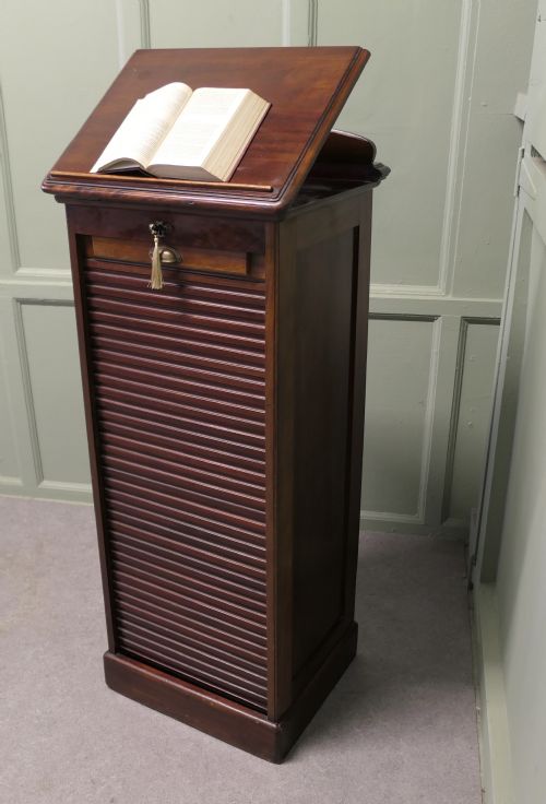 VICTORIAN PEDESTAL FILING CABINET RECEPTION DESK GREETER - ADDITIONAL PHOTO 1