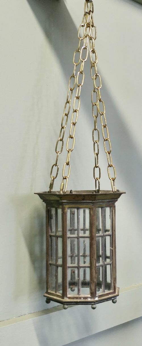 A PAIR OF 19TH CENTURY BRONZE LANTERN CEILING LIGHT SHADES - ADDITIONAL PHOTO 1