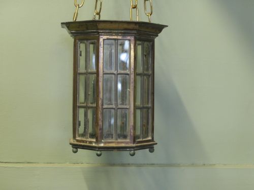 A PAIR OF 19TH CENTURY BRONZE LANTERN CEILING LIGHT SHADES - ADDITIONAL PHOTO 5