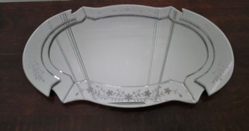 ART DECO VENETIAN CUT GLASS MIRROR WINE TRAY