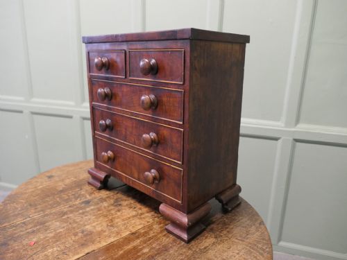 VICTORIAN MINIATURE CHEST OF DRAWERS AN APPRENTICE PIECE - ADDITIONAL PHOTO 7
