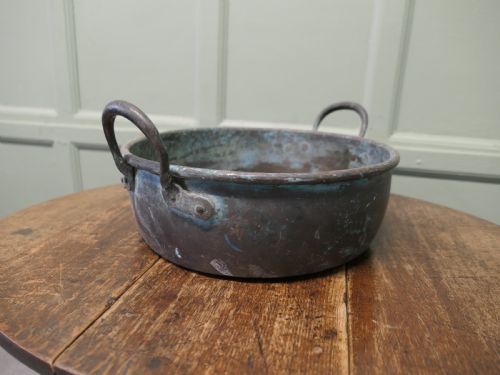 Large Heavy 19th Century Copper Preserving Pan