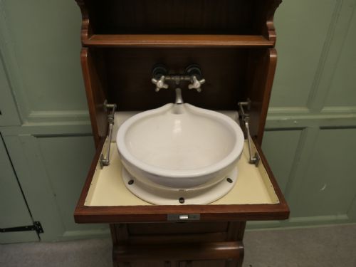 EARLY FRENCH MARINE VANITY CABINET WITH SINK FOR A YACHT OR BOAT - ADDITIONAL PHOTO 2