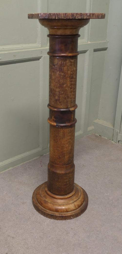 Honey Coloured Marble Pedestal Column