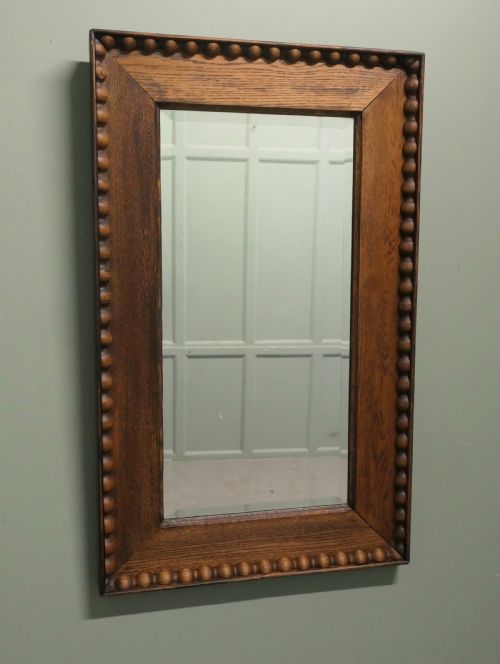 Victorian Carved Golden Oak Wall Mirror