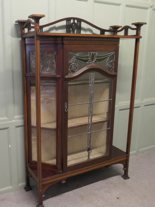 Art Nouveau Inlaid Display Cabinet from a design by Shapland and Petter 