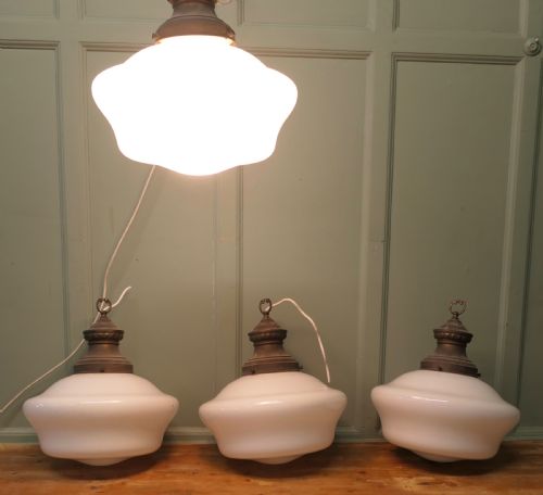 Set of 4 Large Industrial Ceiling Lights