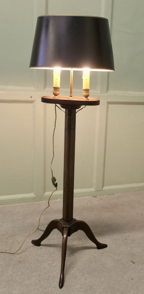 Bouillotte Floor Lamp, Adjustable Twin Candle Lamp
