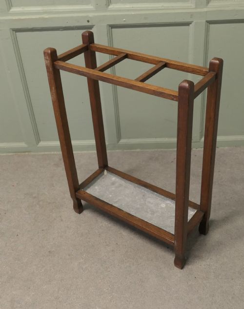 Golden Oak Arts and Crafts Stick Stand or Umbrella Stand