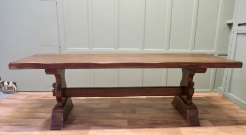 Large French 19th Century Oak Refectory Table