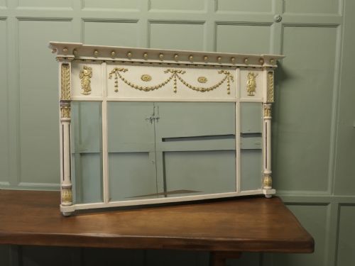 Regency Triple Plate Crackle Finish Mirror or Over Mantle