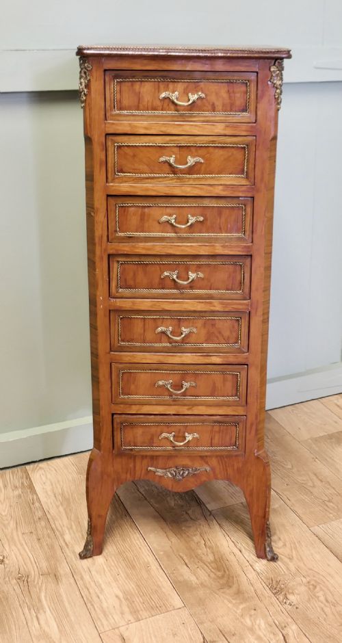 French Louisxv Style Tall Chest of Drawers, Side Cabinet