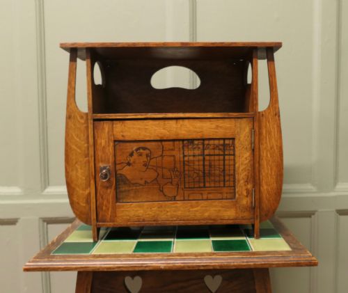 Arts and Crafts Movement Oak Wall Cabinet