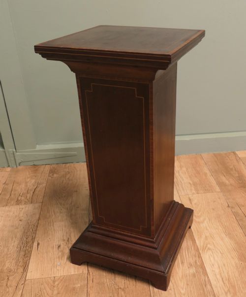 19th Century French Inlaid Column Display Pedestal