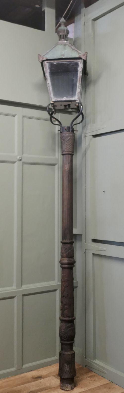 Victorian Iron Lamppost,  Copper Street Lantern