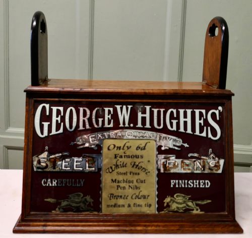 Victorian Advertising Stationers Cupboard, Shop Display Pen Cabinet