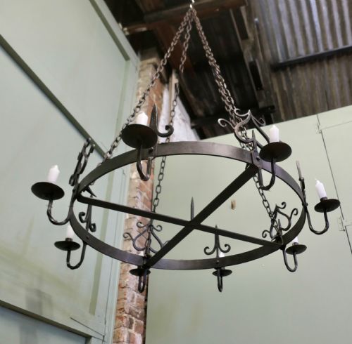Enormous French Gothic Castle Chandelier (Candelier)