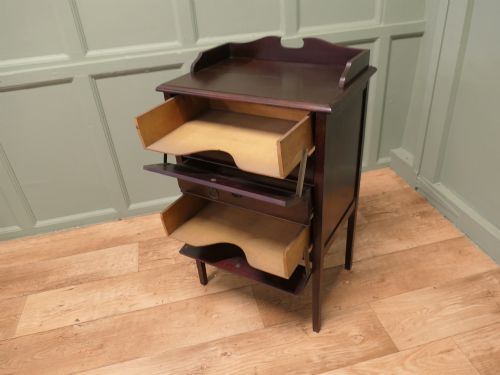 Edwardian Mahogany 4 Slide Music Cabinet