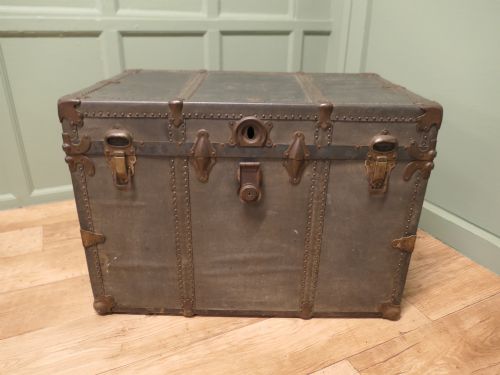 Vintage Faux Leather Studded Travel Trunk by Triumph