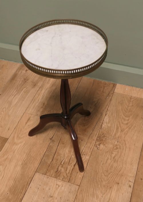 Napoleon III Marble and Brass Top Wine Table