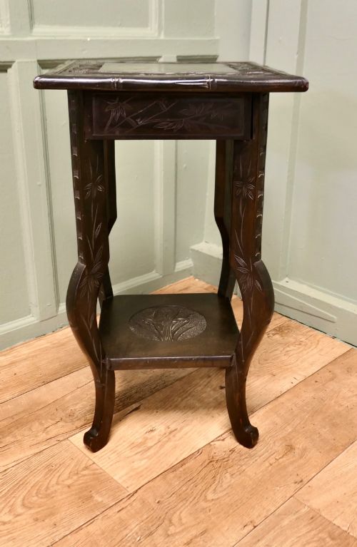 Arts and Crafts Japan Iris Lamp Table by Liberty