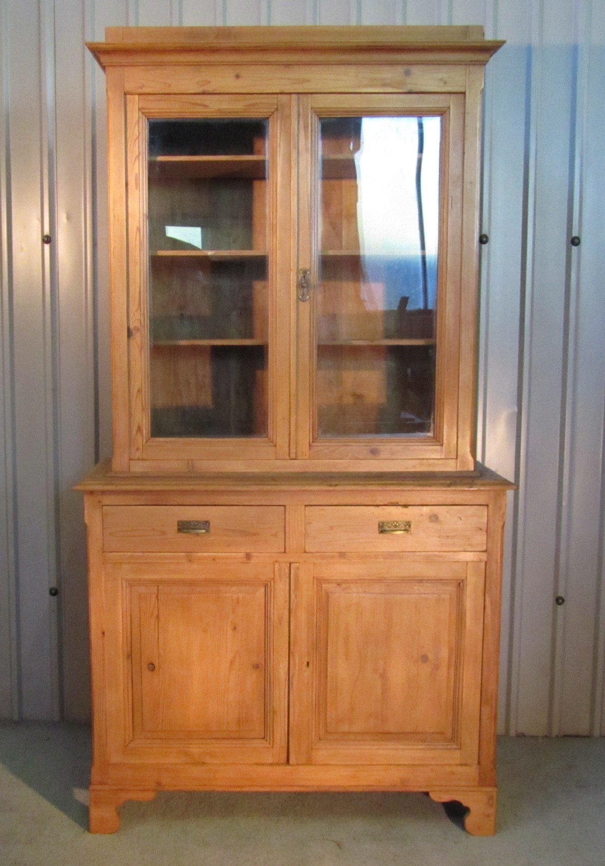 LARGE FRENCH PINE BOOKCASE DRESSER OR CUPBOARD