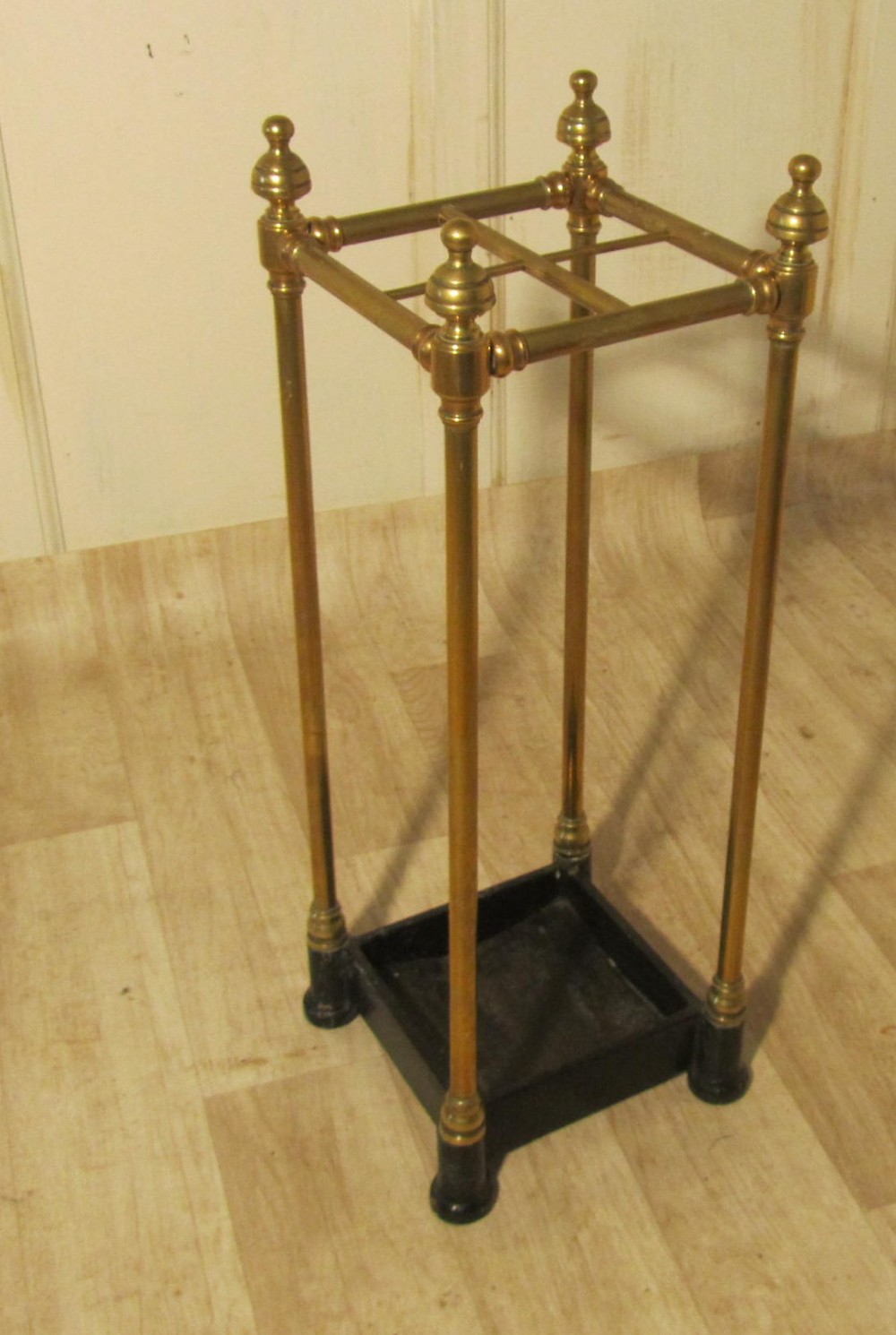 A Victorian Brass and Cast Iron Walking Stick Stand or Umbrella Stand