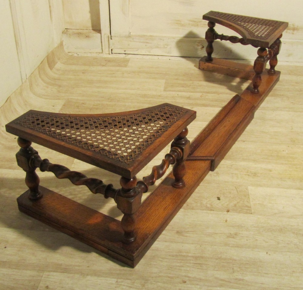  A Golden Oak Barley Twist Bergere Club Fender