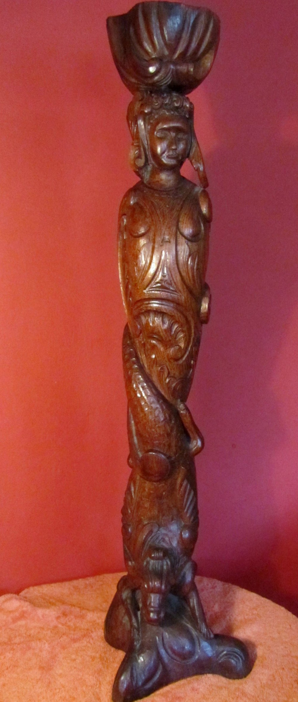 A Large 19th Century Carved Oak Caryatid