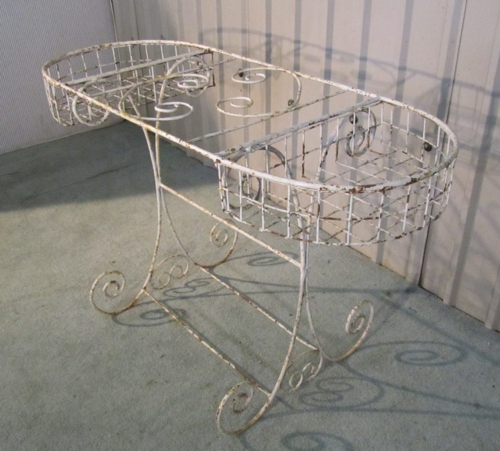 A Superb Large Victorian Wire Work Plant Stand