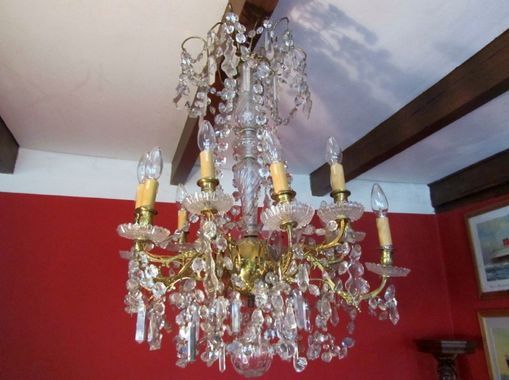 Superb Large 12 Branch Baccarat Chandelier