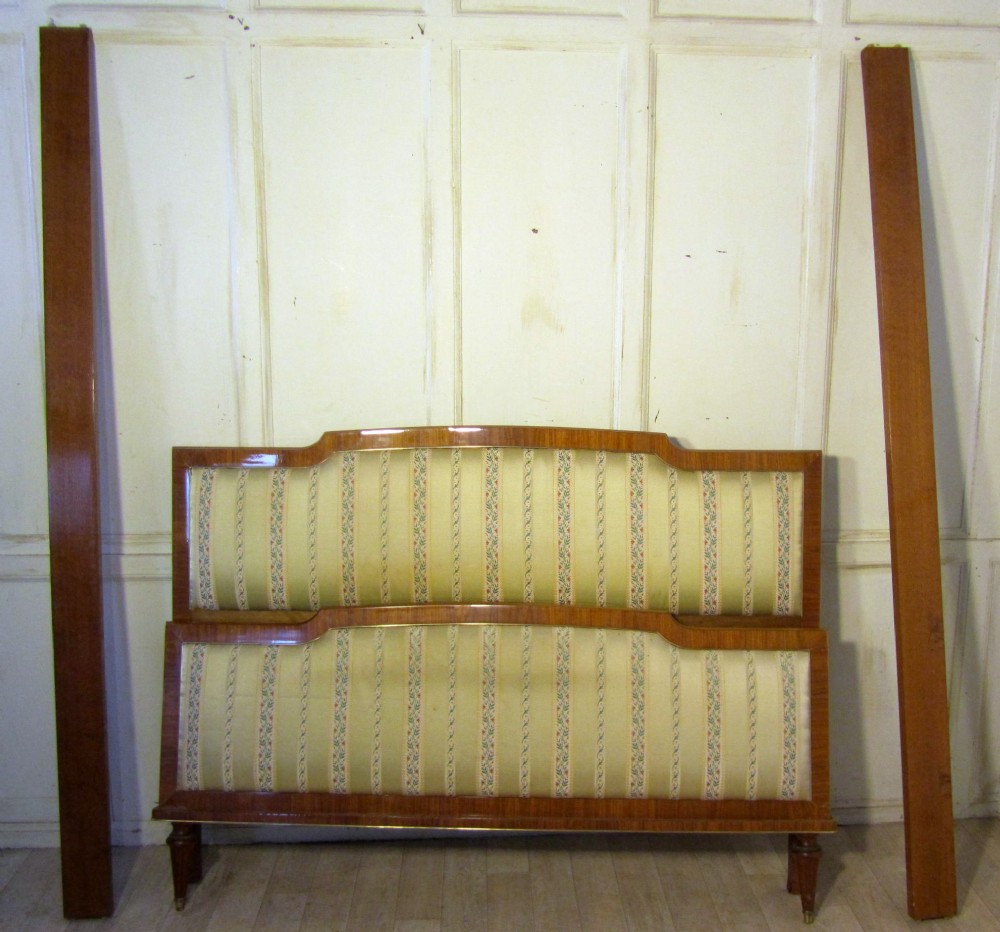 French Art Deco Upholstered Double Bed