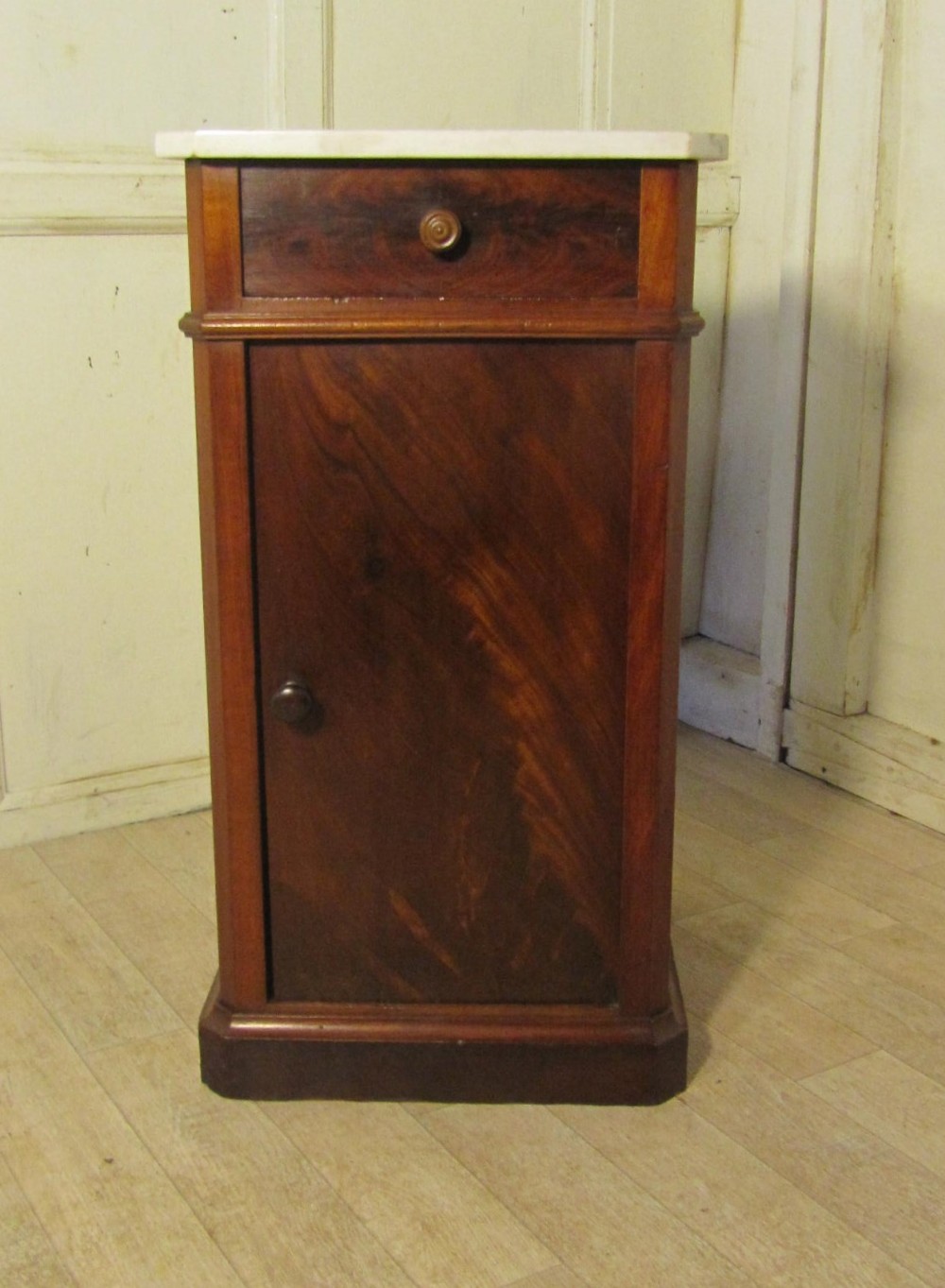 Victorian Mahogany and Marble Bedside Cupboard