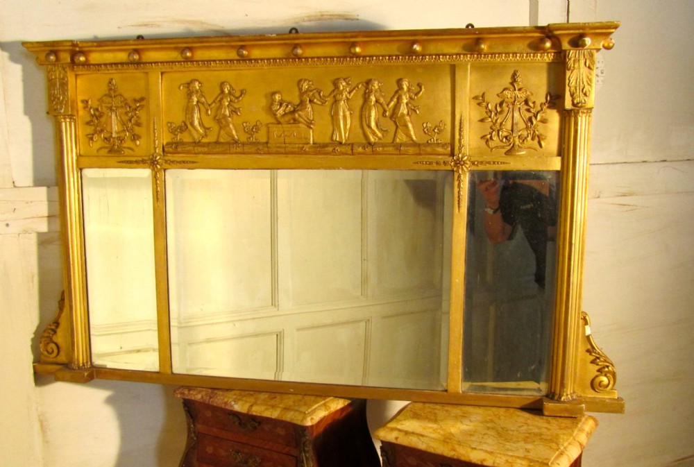 Regency Gilt Mirror or Over Mantle 