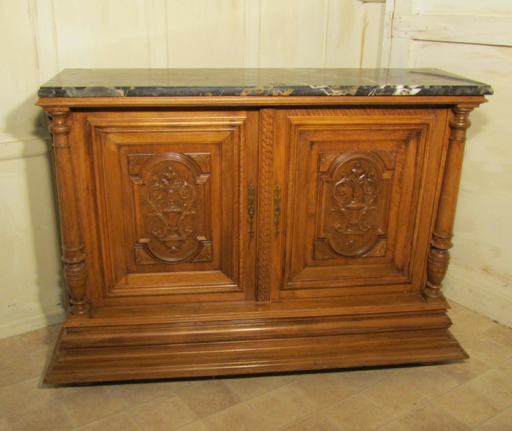 French Gothic Carved Oak Cupboard or Sideboard