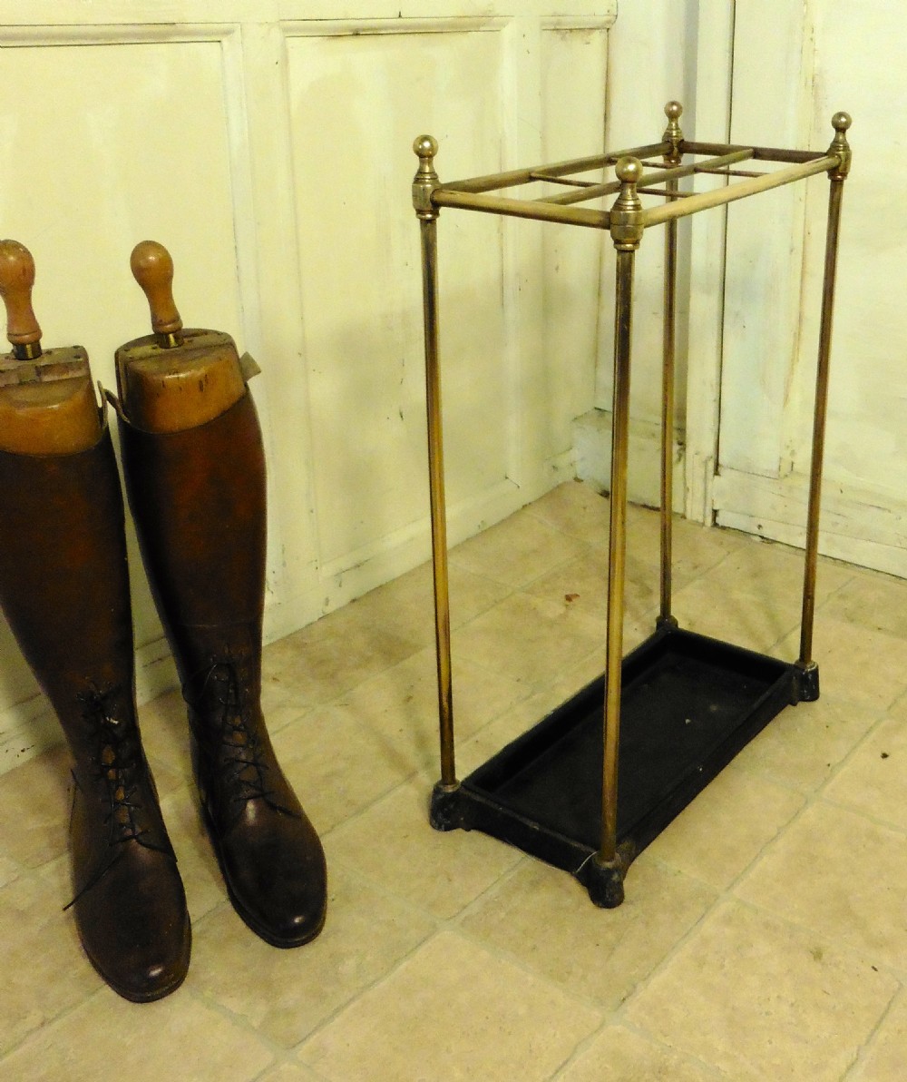 A Victorian Brass and Cast Iron Stick Stand or Umbrella Stand