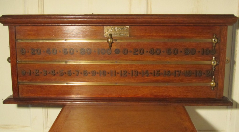 A Victorian Mahogany Snooker Scorer